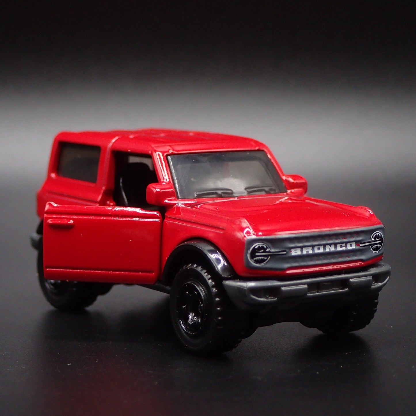 2021-2025 FORD BRONCO 2 TWO DOOR RED RARE 1:64 SCALE DIORAMA DIECAST MODEL CAR