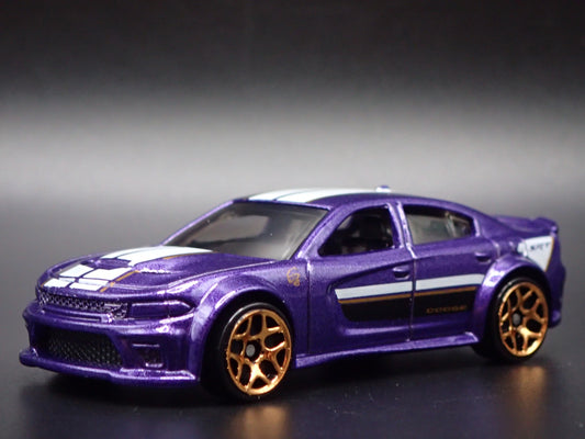 2011-2023 DODGE CHARGER SRT HELLCAT PURPLE 1:64 SCALE DIORAMA DIECAST MODEL CAR