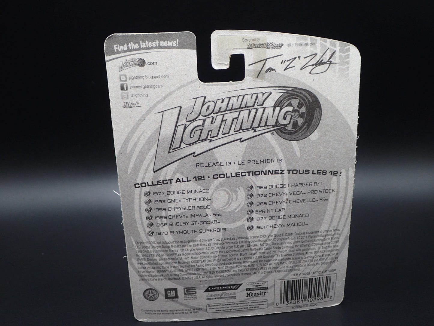 1992 GMC TYPHOON BLUE 2011 JOHNNY LIGHTNING RELEASE 13 SHORT CARD VERY RARE