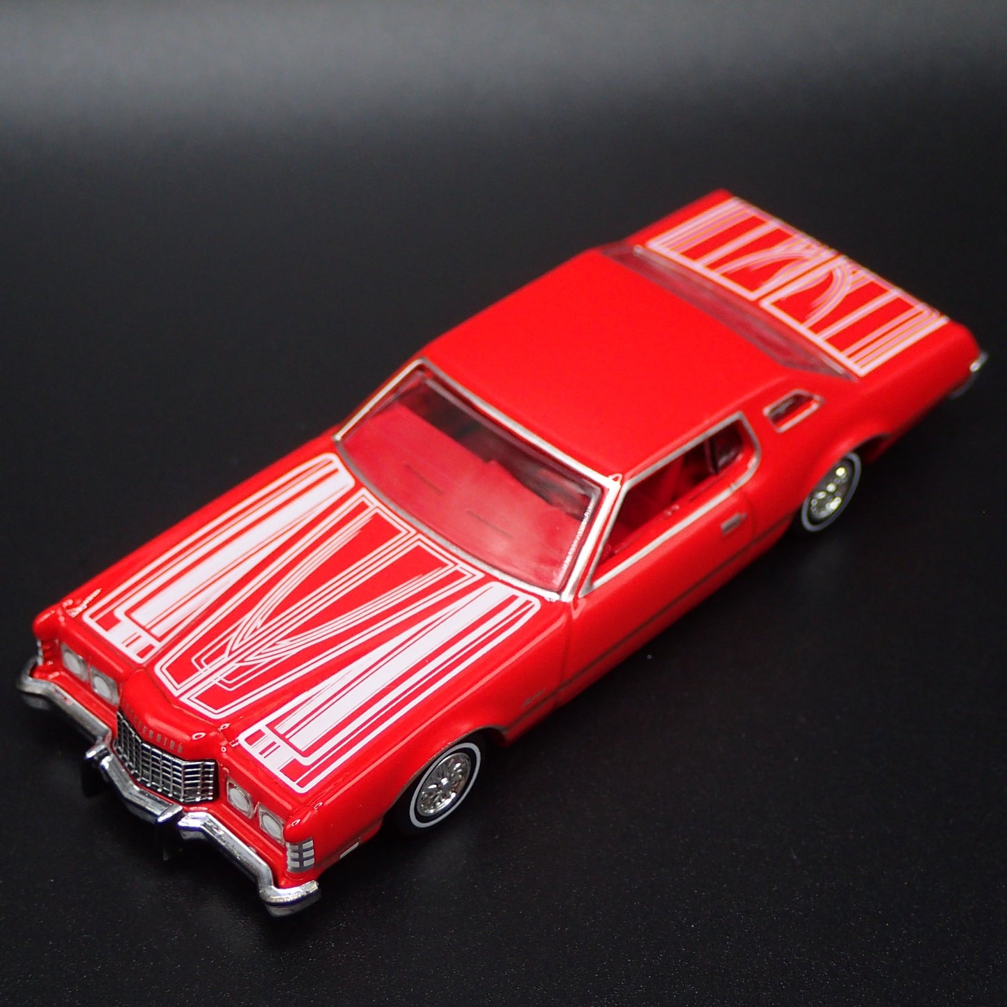 1973 73 FORD THUNDERBIRD LOWRIDER RED 1:64 SCALE COLLECTIBLE DIECAST MODEL CAR