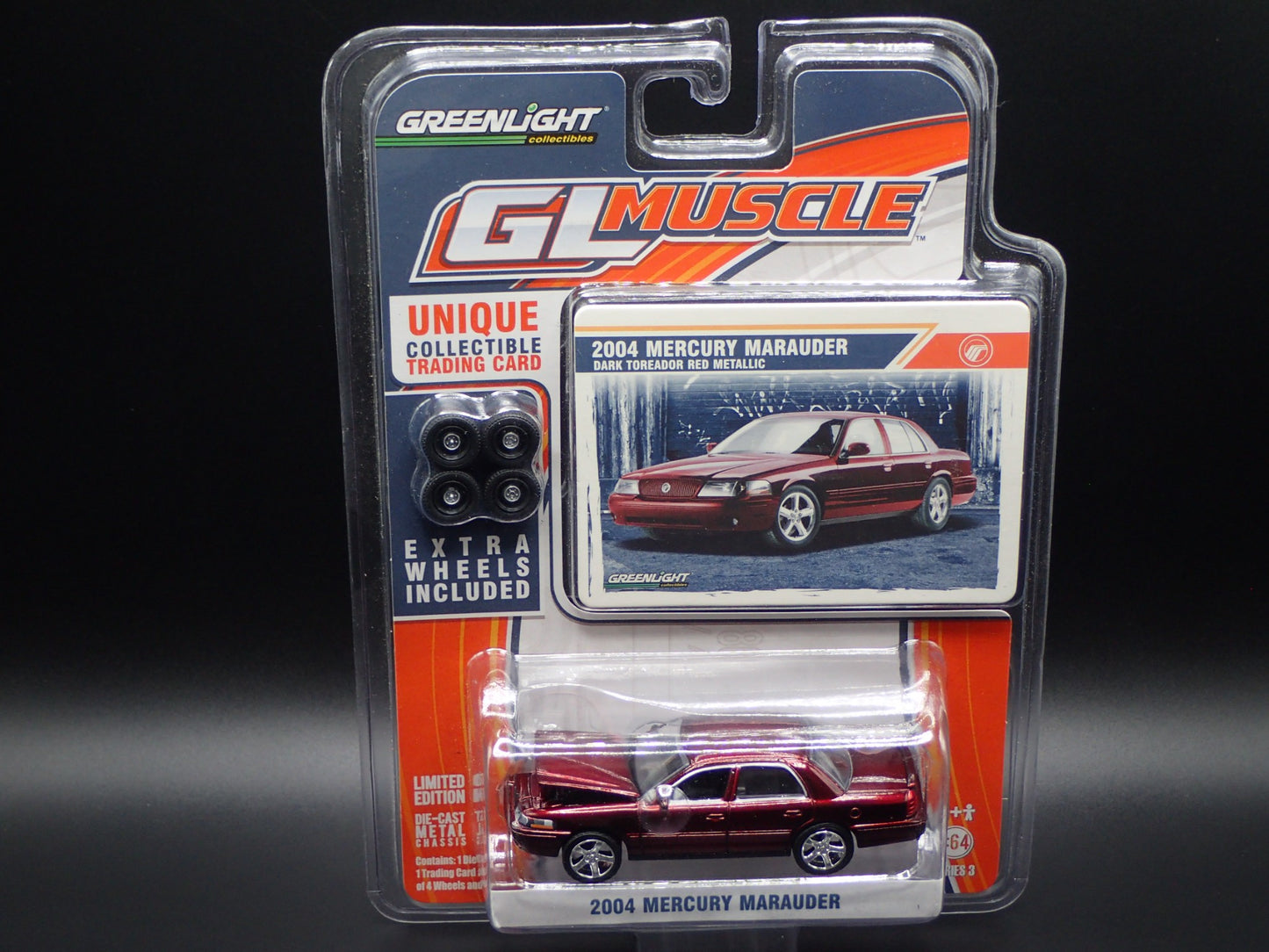 2011 GREENLIGHT GLMUSCLE 3 2004 MERCURY MARAUDER RED METALLIC 1/64 VERY RARE