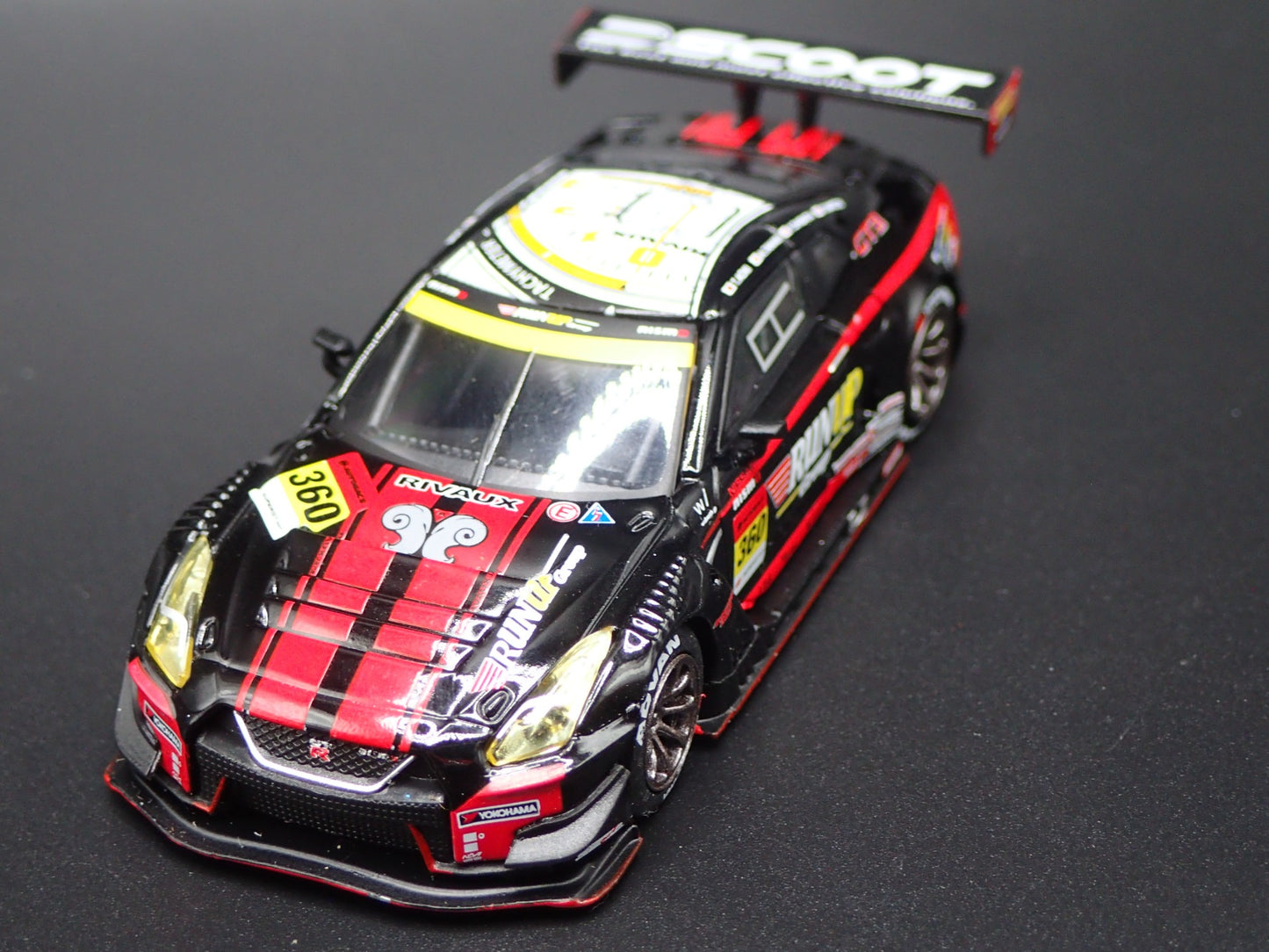 NISSAN GTR R35 NISMO GT3 #360 RUNUP RIVAUX TOMEI 1:64 SCALE DIECAST MODEL CAR