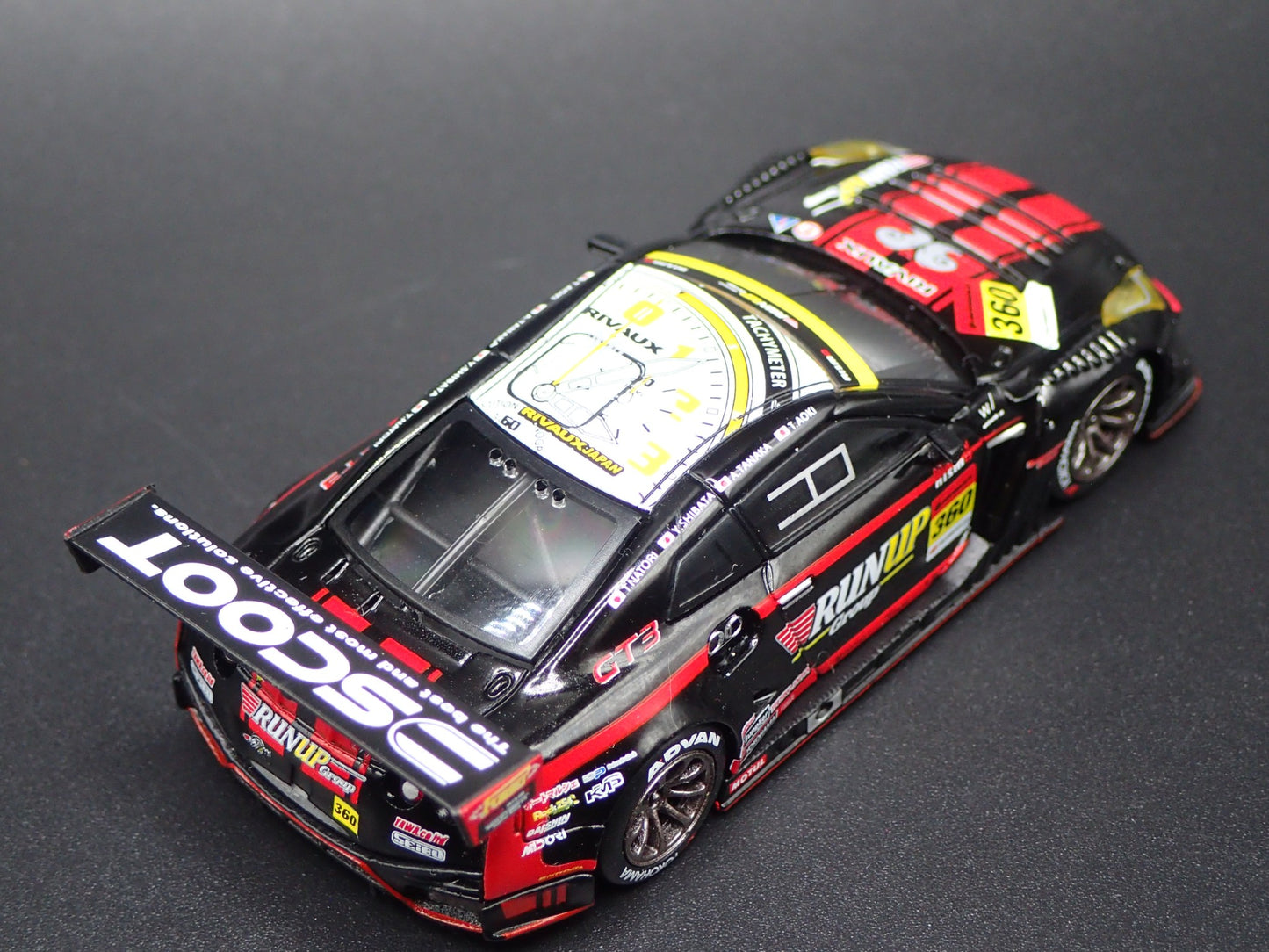 NISSAN GTR R35 NISMO GT3 #360 RUNUP RIVAUX TOMEI 1:64 SCALE DIECAST MODEL CAR