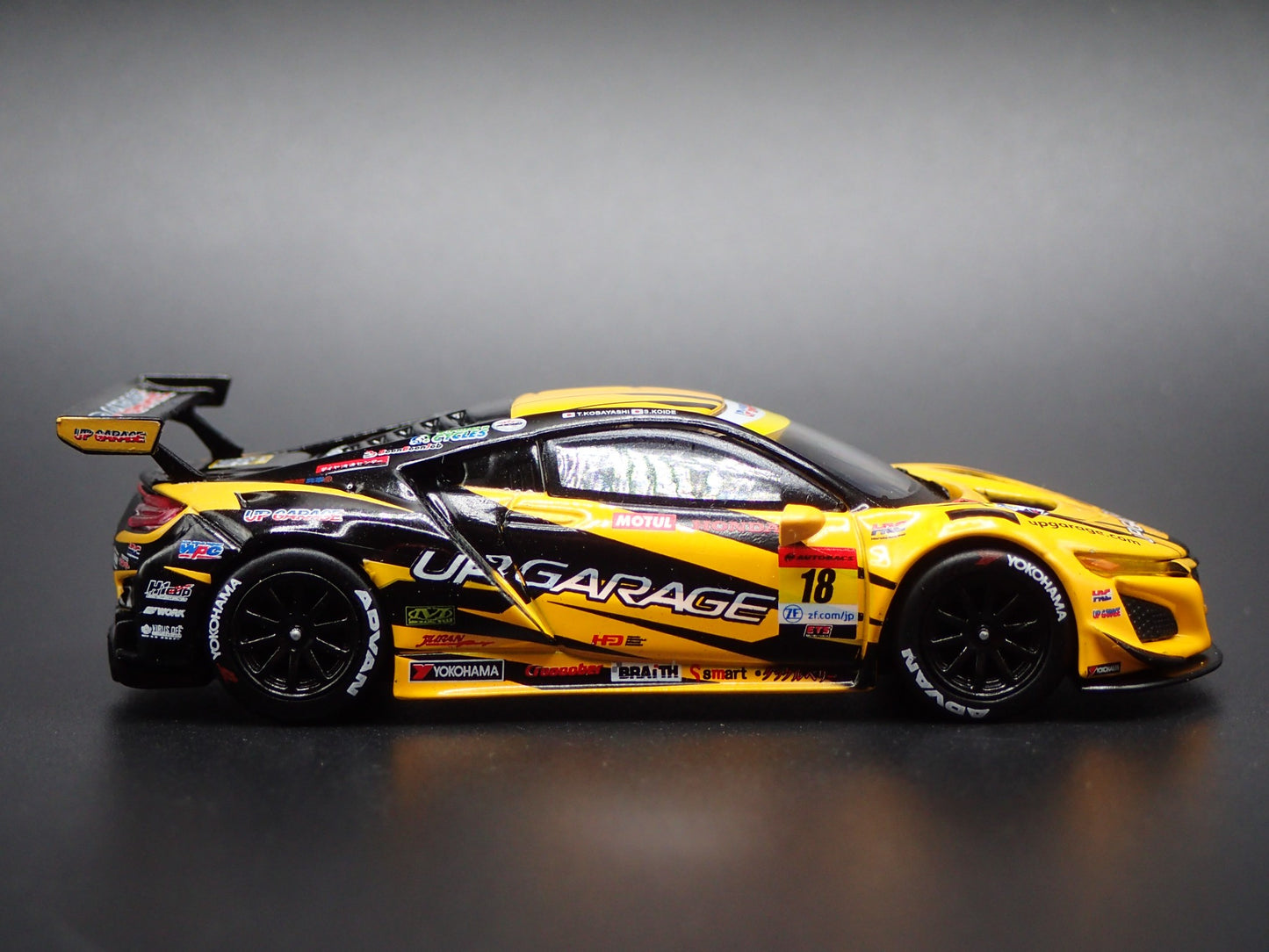 HONDA NSX GT3 EVO22 #18 SUPER CAR 2023 GT SERIES 1:64 SCALE DIECAST MODEL CAR