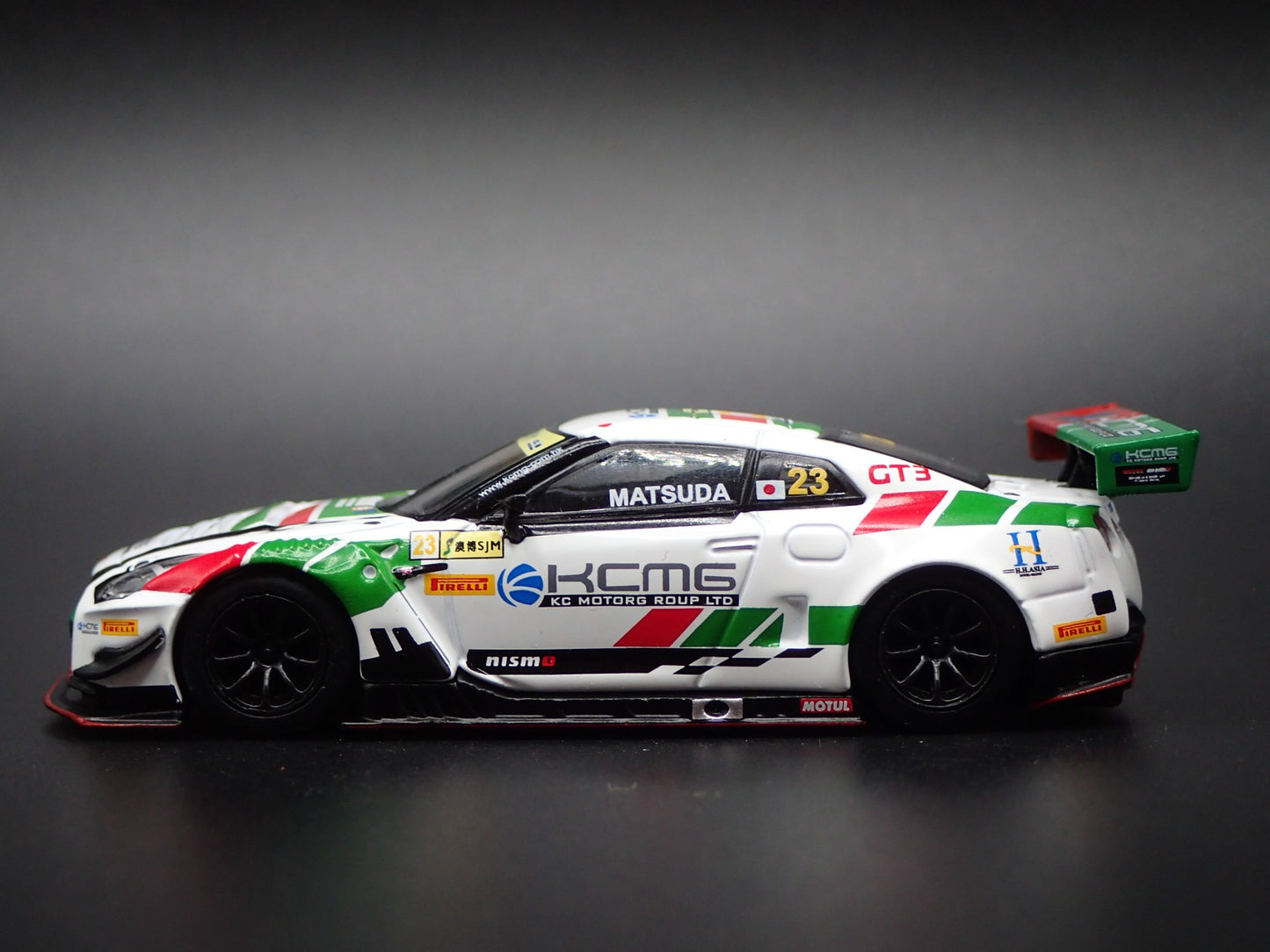 NISSAN GTR R35 NISMO  GT3 23 KCMG FIA GT WORLD CUP 1:64 SCALE DIECAST MODEL CAR