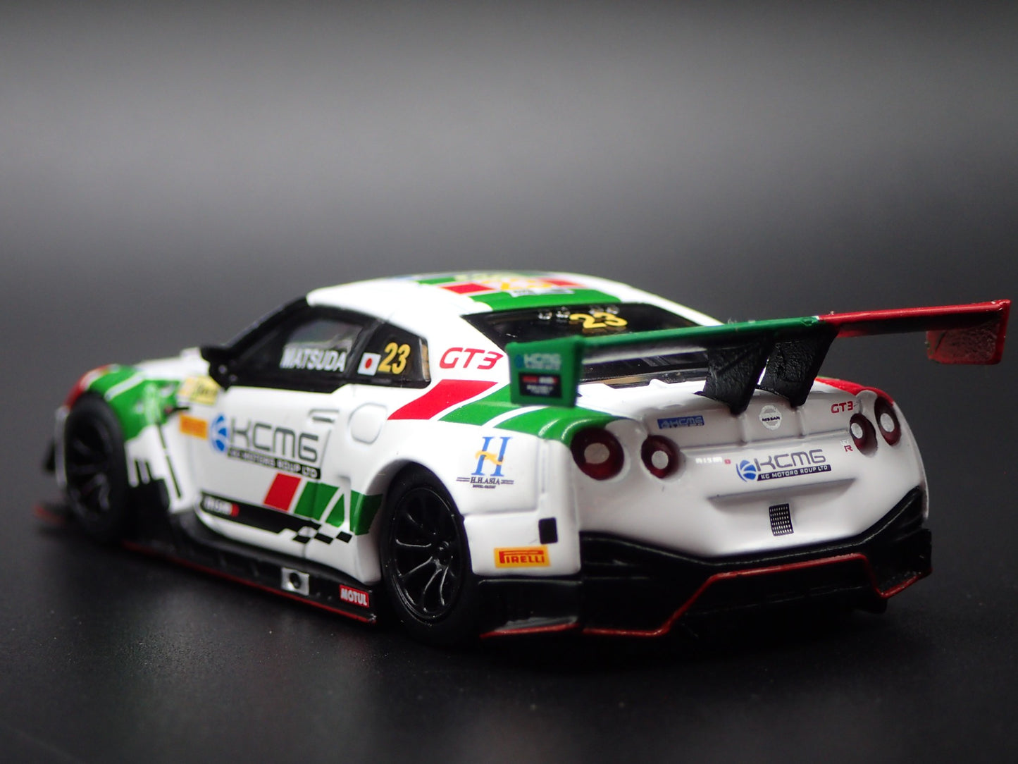 NISSAN GTR R35 NISMO  GT3 23 KCMG FIA GT WORLD CUP 1:64 SCALE DIECAST MODEL CAR