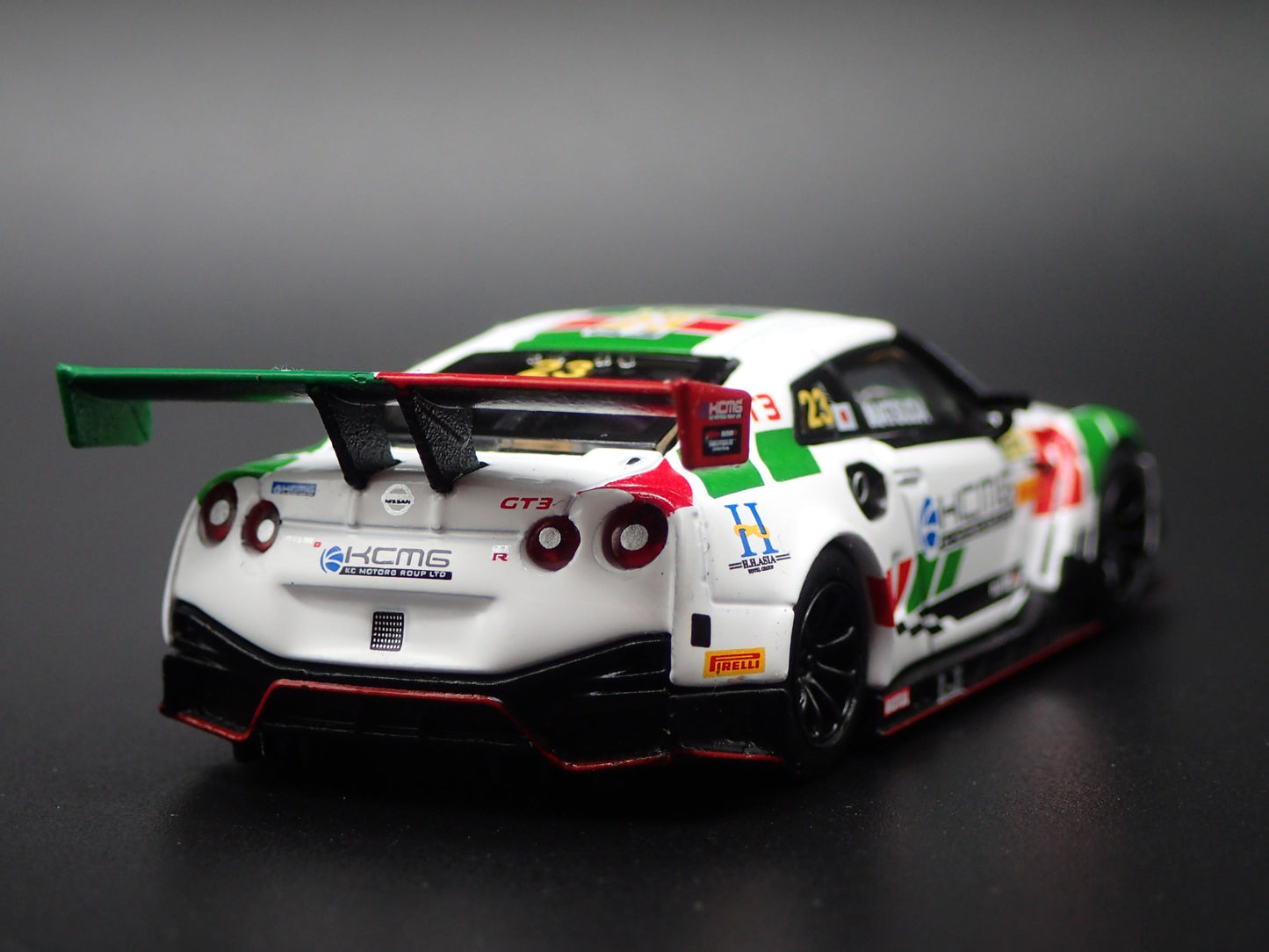 NISSAN GTR R35 NISMO  GT3 23 KCMG FIA GT WORLD CUP 1:64 SCALE DIECAST MODEL CAR
