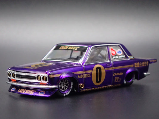 1967-1972 DATSUN 510 PRO STREET KAIDO HOUSE PURPLE 1:64 SCALE DIECAST MODEL CAR