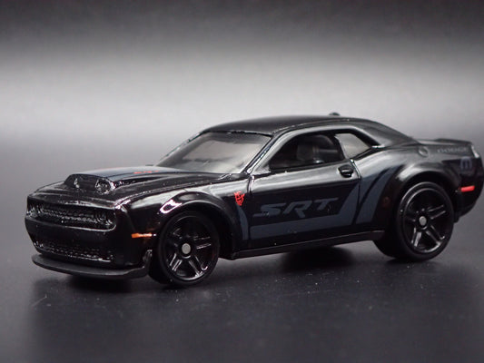 2008-2023 DODGE CHALLENGER SRT DEMON BLACK 1:64 SCALE DIORAMA DIECAST MODEL CAR