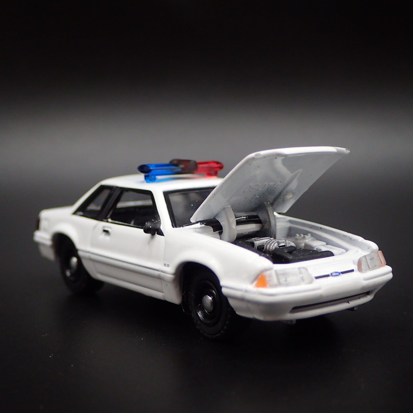 1987-1993 FORD MUSTANG SSP POLICE NOTCHBACK FOXBODY 1:64 SCALE DIECAST MODEL CAR