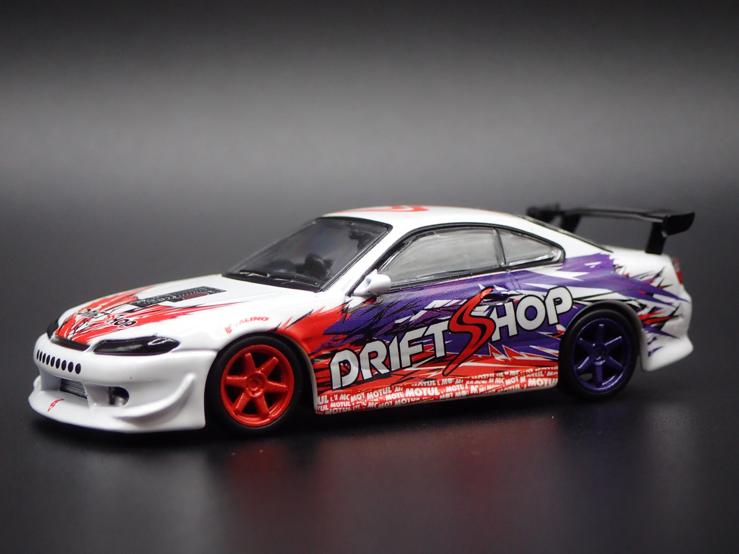 1999-2002 NISSAN SILVIA S15 VERTEX DRIFT SHOP 1:64 SCALE DIECAST MODEL CAR