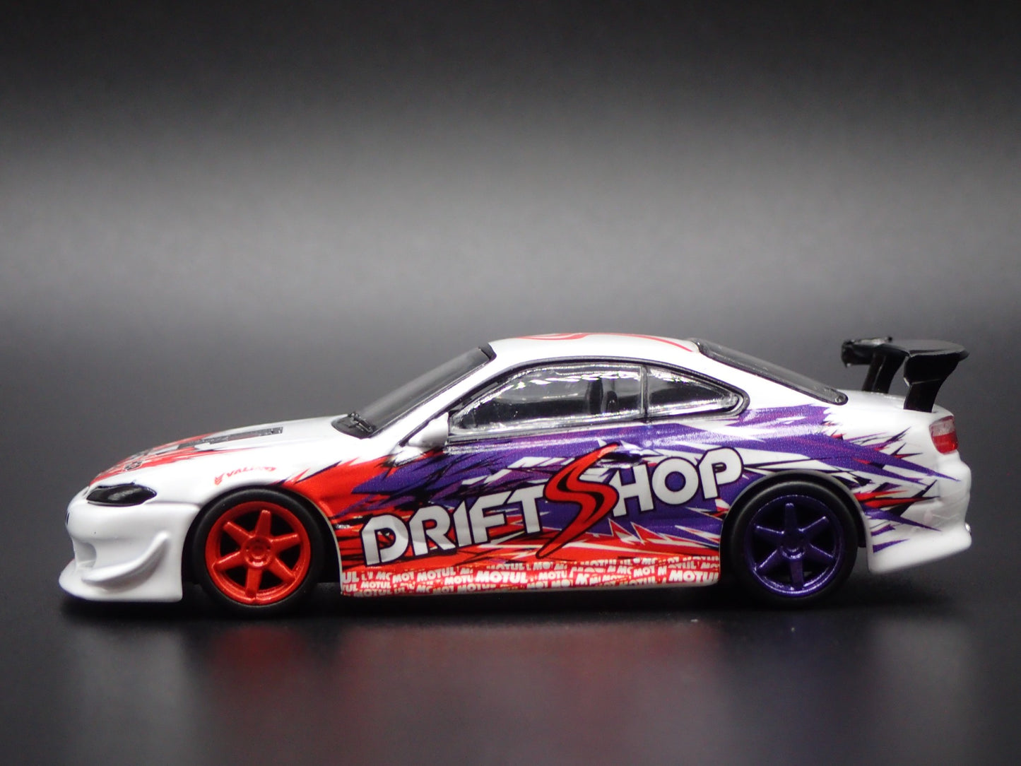 1999-2002 NISSAN SILVIA S15 VERTEX DRIFT SHOP 1:64 SCALE DIECAST MODEL CAR