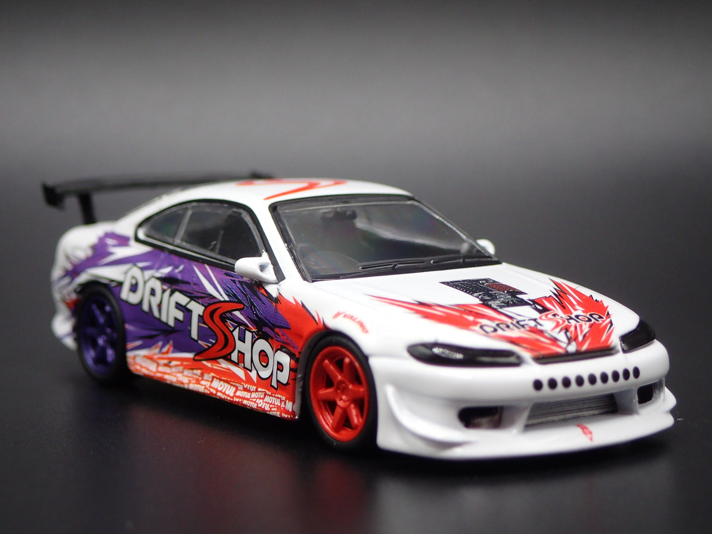 1999-2002 NISSAN SILVIA S15 VERTEX DRIFT SHOP 1:64 SCALE DIECAST MODEL CAR