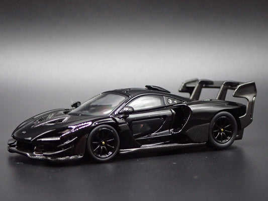 2018-2025 MCLAREN SENNA BLACK SUPERCAR 1:64 SCALE DIORAMA DIECAST MODEL CAR