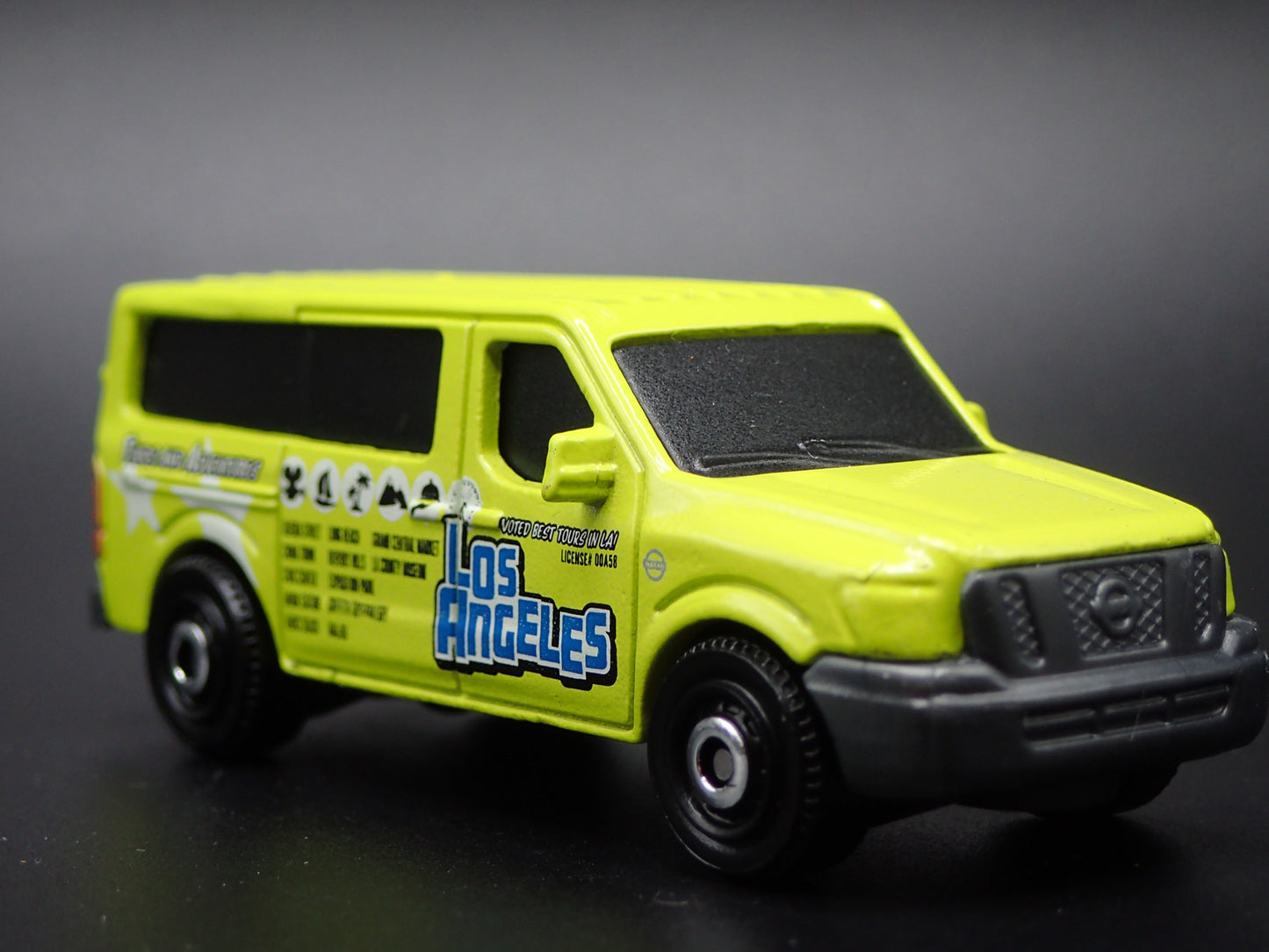 2012-2021 NISSAN NV VAN LOS ANGELES TOURS w HITCH 1:64 SCALE DIECAST MODEL CAR