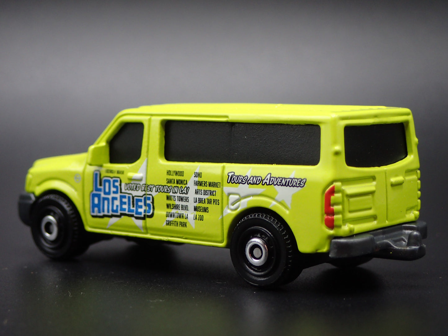 2012-2021 NISSAN NV VAN LOS ANGELES TOURS w HITCH 1:64 SCALE DIECAST MODEL CAR