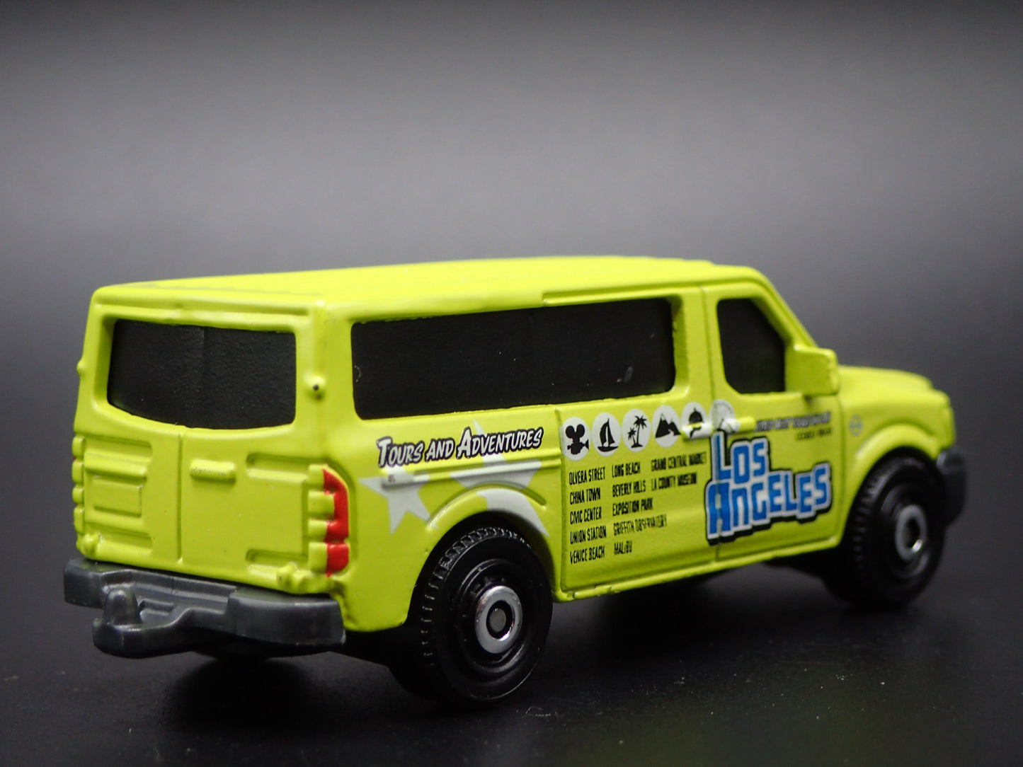 2012-2021 NISSAN NV VAN LOS ANGELES TOURS w HITCH 1:64 SCALE DIECAST MODEL CAR