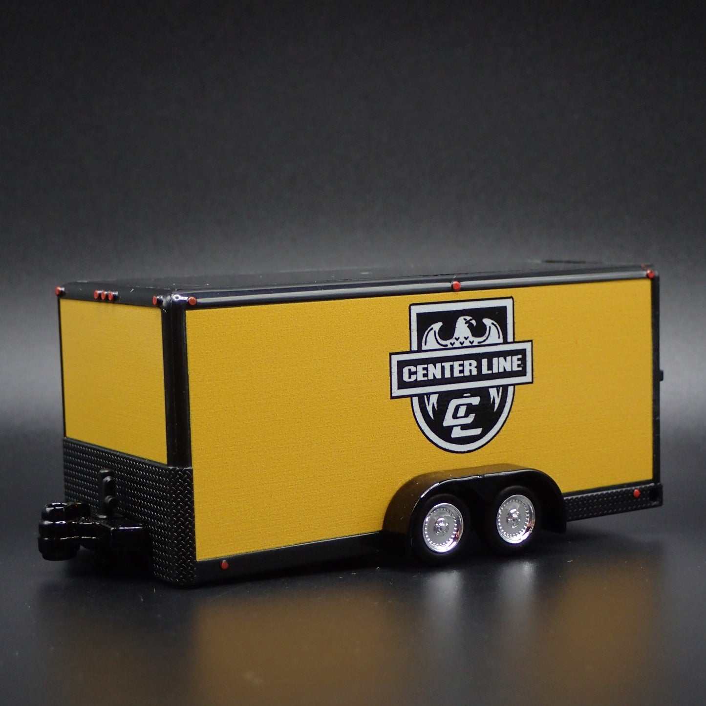 CENTER LINE ENCLOSED CAR TOY HAULER TRAILER OPENING DOOR 1:64 SCALE MODEL