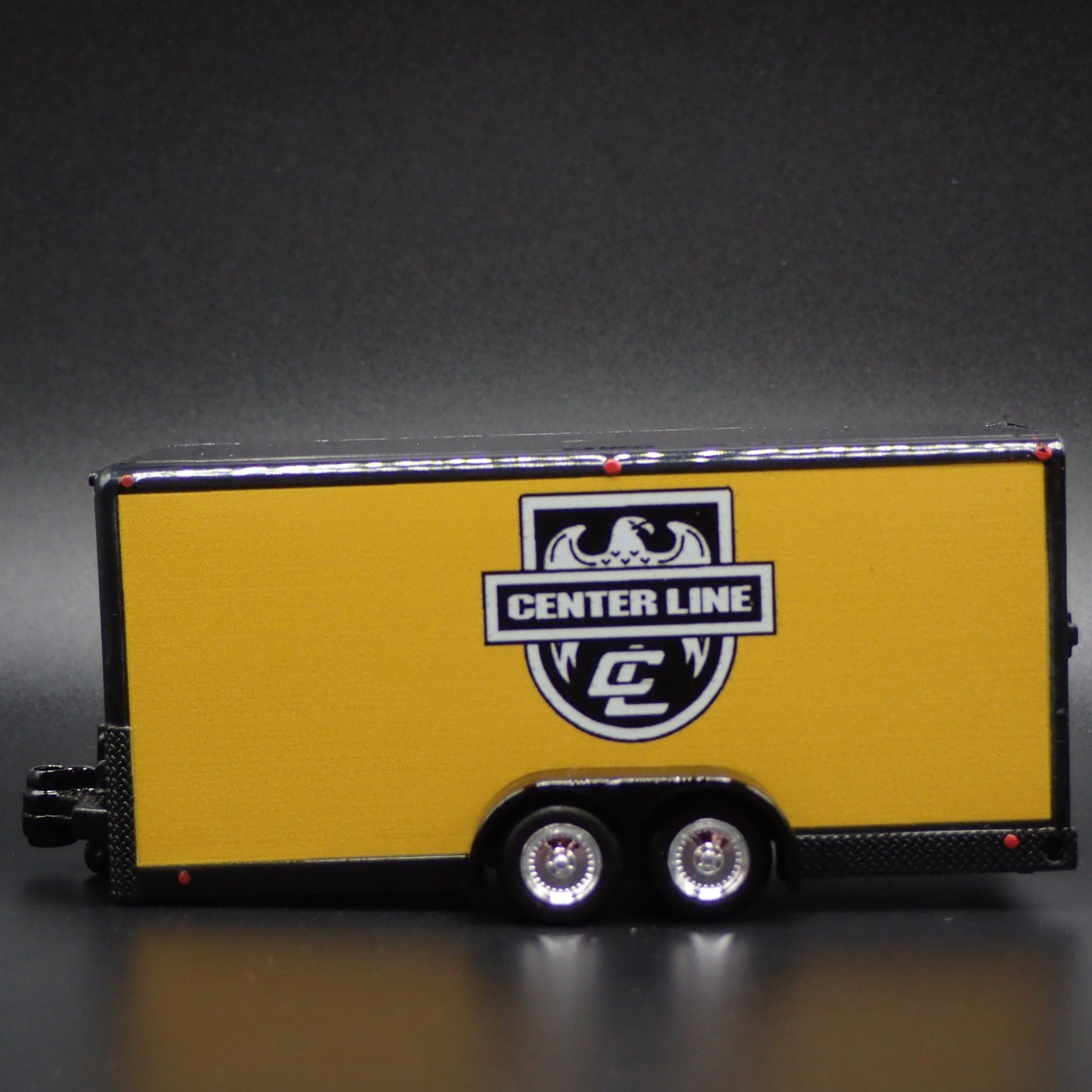 CENTER LINE ENCLOSED CAR TOY HAULER TRAILER OPENING DOOR 1:64 SCALE MODEL