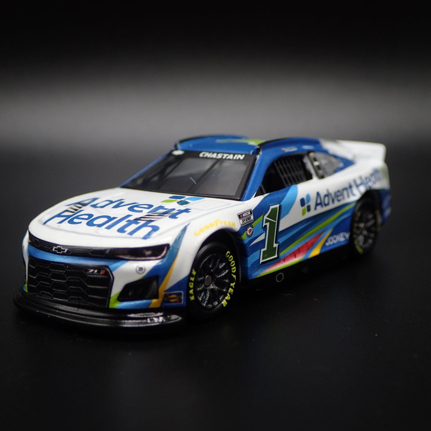 2023 23 CHEVY CAMARO ZL1 #1 ROSS CHASTAIN ADVENT NASCAR 1:64 DIECAST MODEL CAR