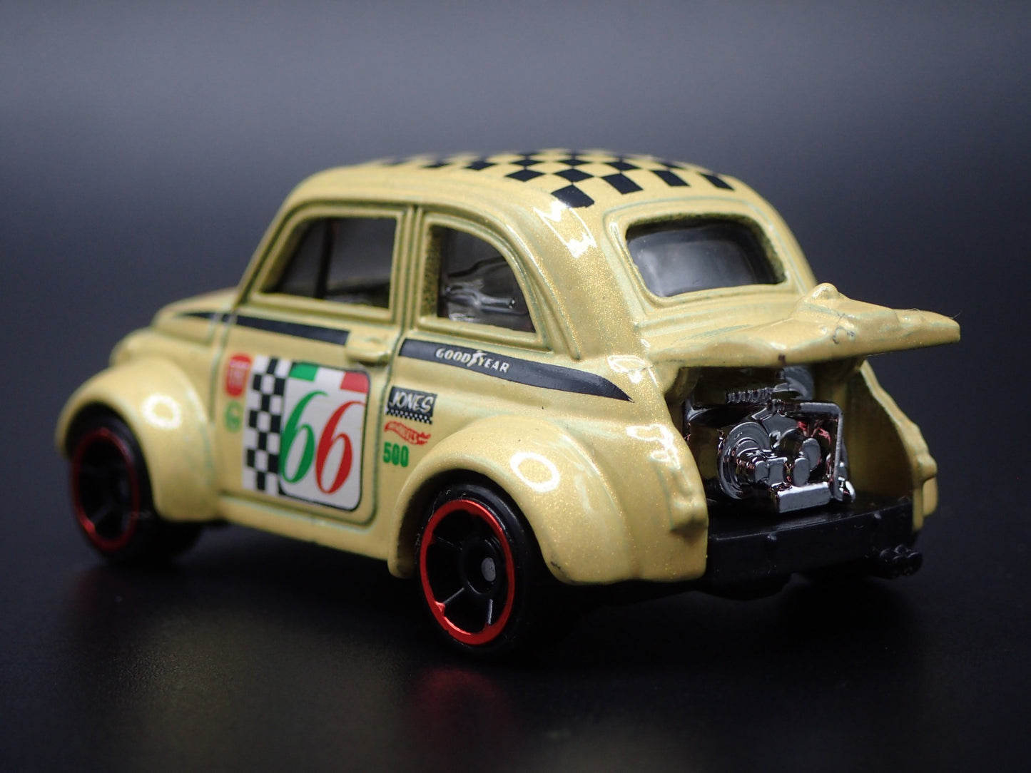 1960's FIAT 500D MODIFICADO 1/64 SCALE COLLECTIBLE DIORAMA DIECAST MODEL CAR