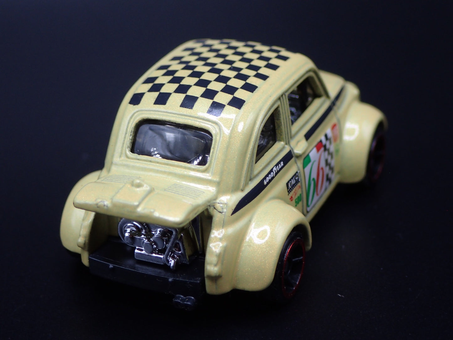 1960's FIAT 500D MODIFICADO 1/64 SCALE COLLECTIBLE DIORAMA DIECAST MODEL CAR