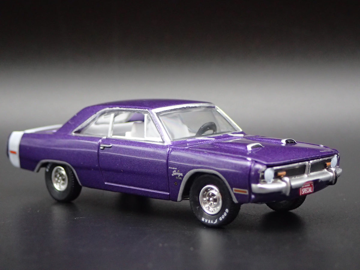 1971 71 DODGE DART SWINGER 340 SPECIAL RARE 1:64 SCALE DIORAMA DIECAST MODEL CAR-Burning Rubber Toy Company