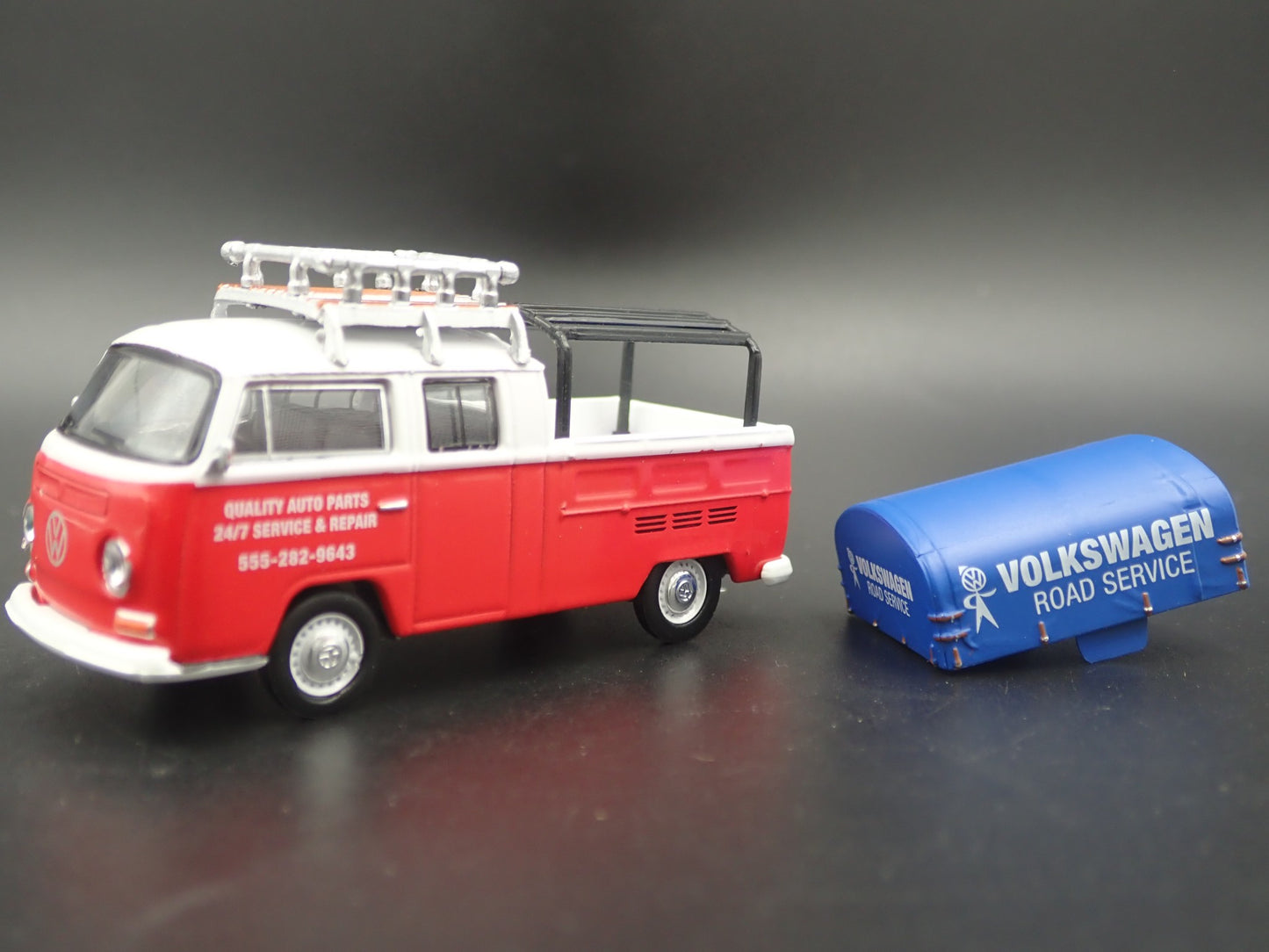 1967-1979 VW VOLKSWAGEN TYPE 2 DOUBLE CAB PICKUP 1/64 SCALE DIECAST MODEL CAR