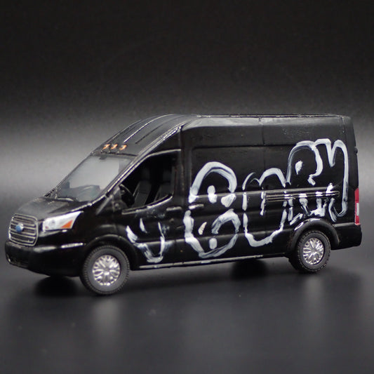 2019 19 FORD TRANSIT SPRINTER VAN TAGGED GRAFFITI 1:64 SCALE DIECAST MODEL CAR