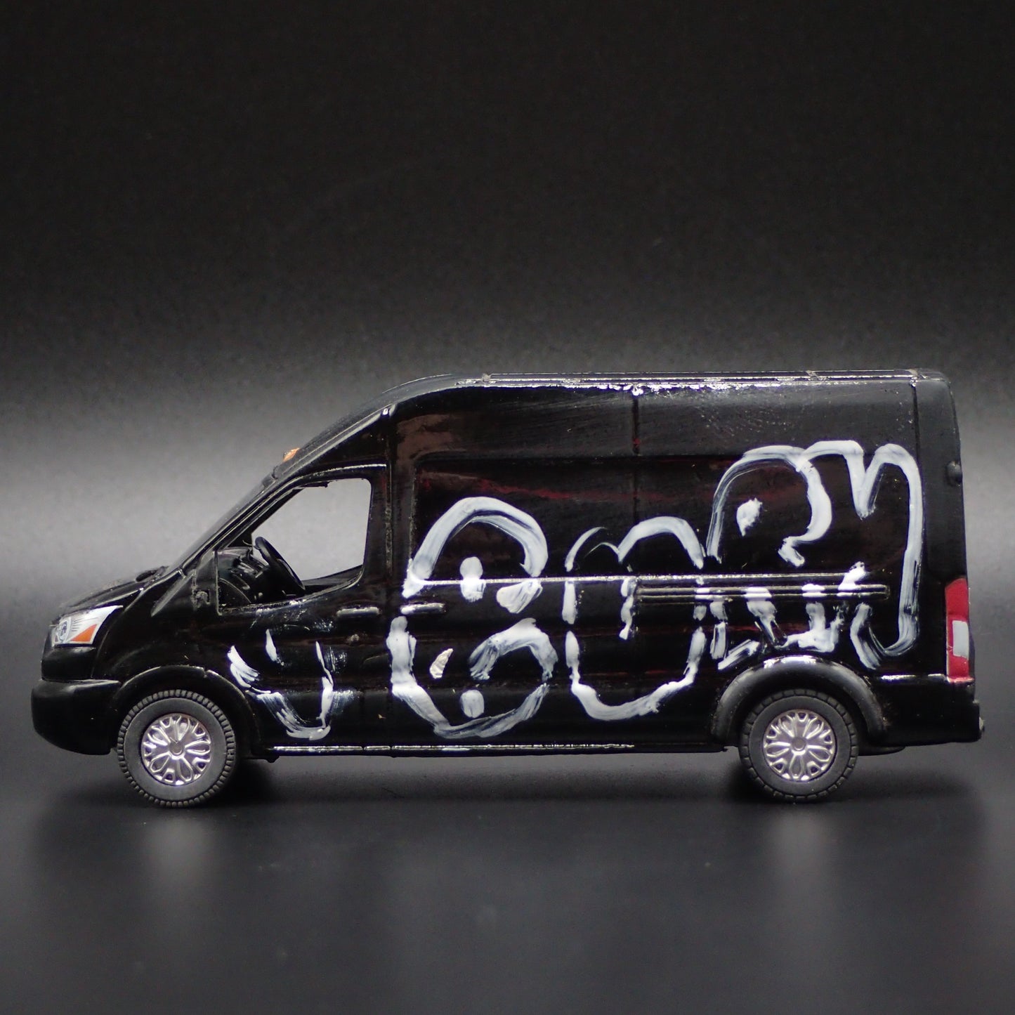 2019 19 FORD TRANSIT SPRINTER VAN TAGGED GRAFFITI 1:64 SCALE DIECAST MODEL CAR