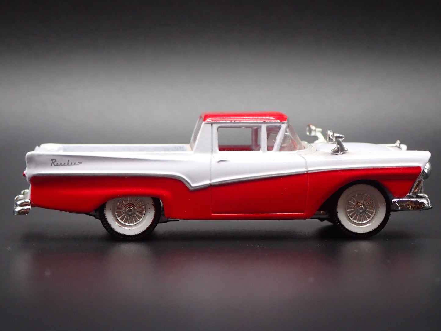 1957 57 FORD RANCHERO RED RARE 1:64 SCALE COLLECTIBLE DIORAMA DIECAST MODEL CAR