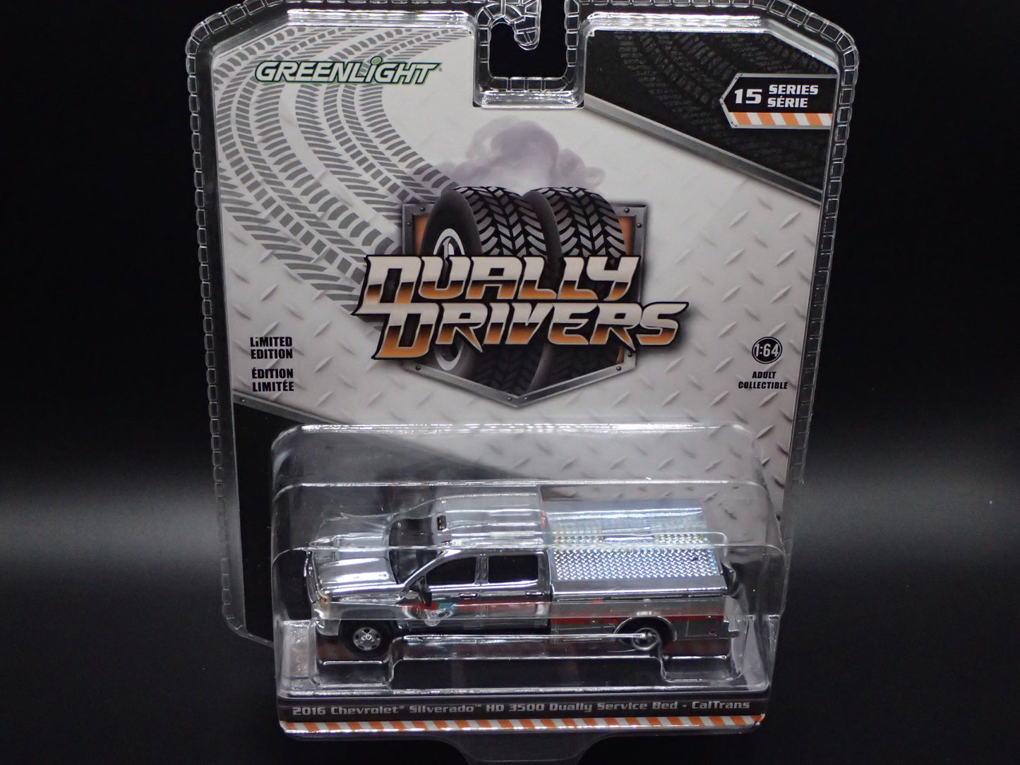 2025 GREENLIGHT CHROME CHASE 2016 CHEVY SILVERADO 3500 CALTRAN DUALLY DRIVERS 15