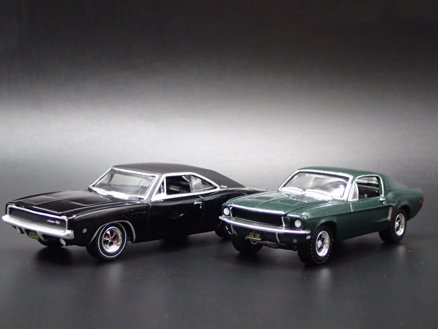 1968 68 FORD MUSTANG & DODGE CHARGER BULLITT LEGACY 1/64 SCALE DIECAST MODEL CAR