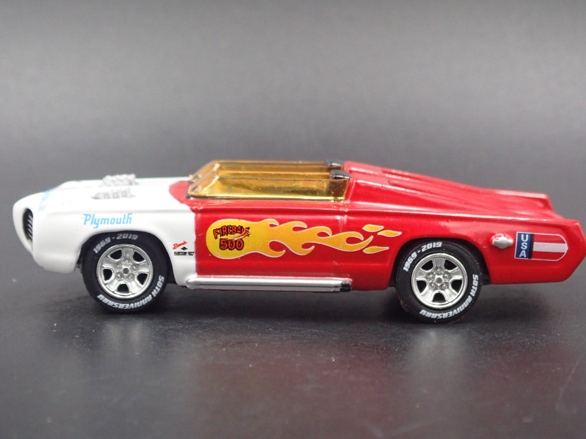 GEORGE BARRIS 1966 PLYMOUTH FIREBALL 500 CUDA RARE 1/64 SCALE DIECAST MODEL CAR-Burning Rubber Toy Company