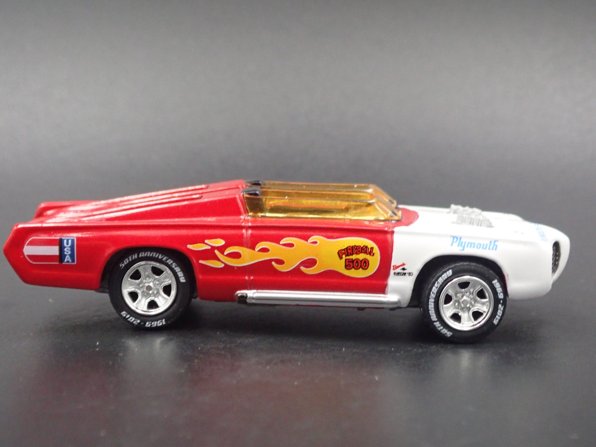 GEORGE BARRIS 1966 PLYMOUTH FIREBALL 500 CUDA RARE 1/64 SCALE DIECAST MODEL CAR-Burning Rubber Toy Company