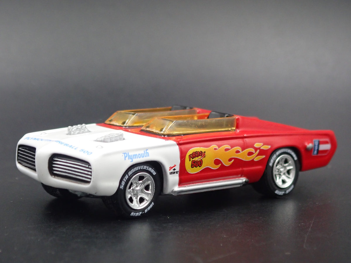 GEORGE BARRIS 1966 PLYMOUTH FIREBALL 500 CUDA RARE 1/64 SCALE DIECAST MODEL CAR-Burning Rubber Toy Company