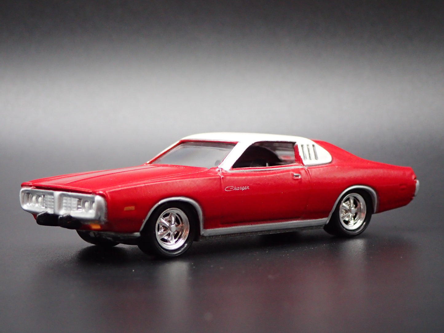 1973 73 DODGE CHARGER RED RARE 1:64 SCALE COLLECTIBLE DIORAMA DIECAST MODEL CAR