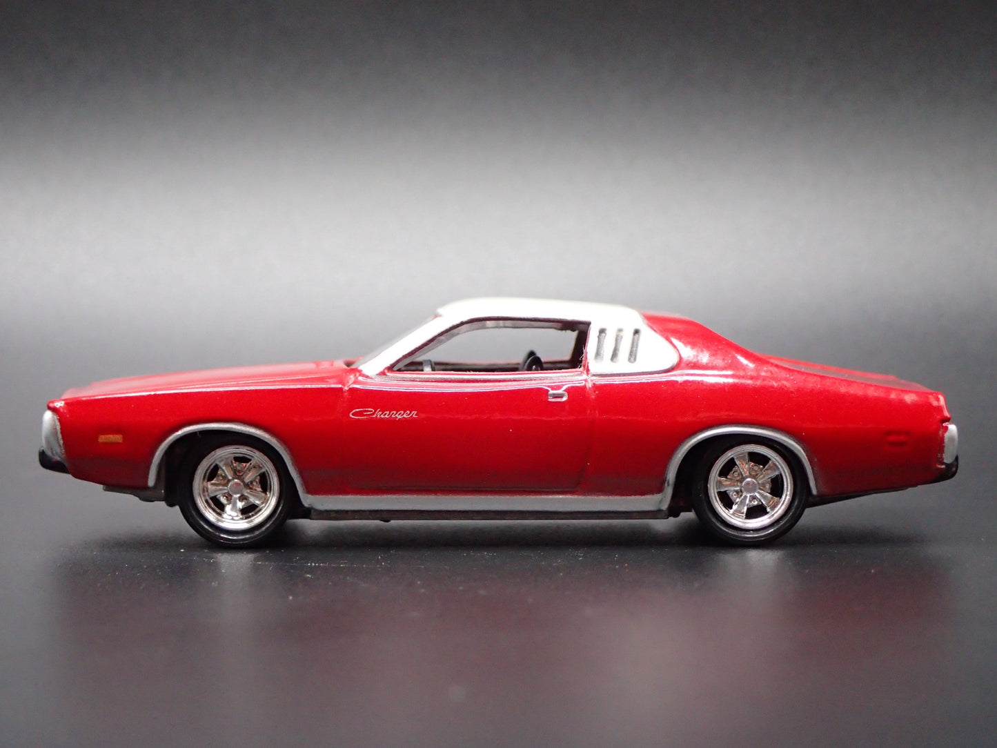 1973 73 DODGE CHARGER RED RARE 1:64 SCALE COLLECTIBLE DIORAMA DIECAST MODEL CAR