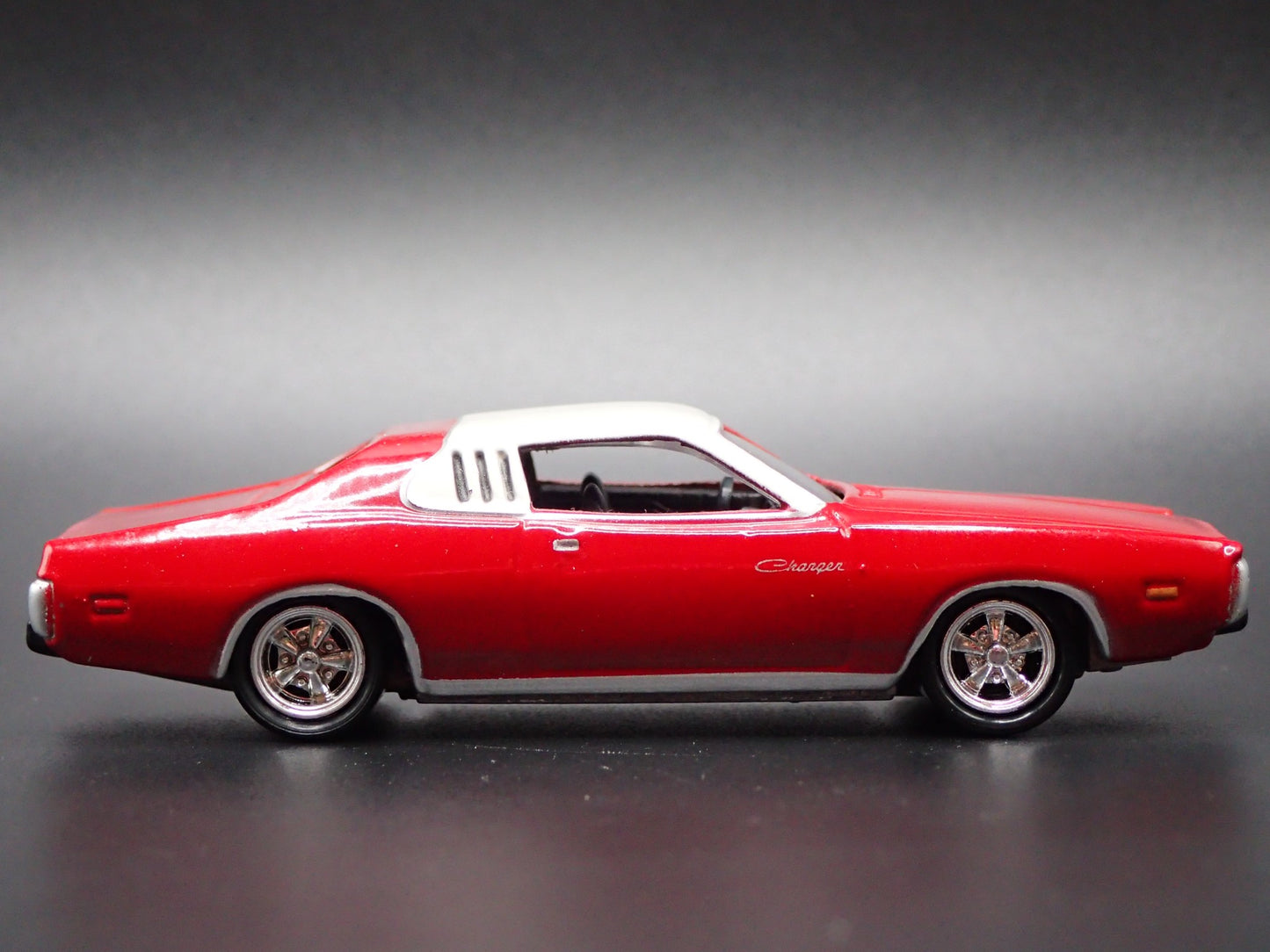 1973 73 DODGE CHARGER RED RARE 1:64 SCALE COLLECTIBLE DIORAMA DIECAST MODEL CAR
