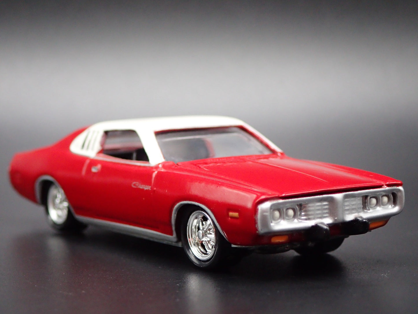 1973 73 DODGE CHARGER RED RARE 1:64 SCALE COLLECTIBLE DIORAMA DIECAST MODEL CAR