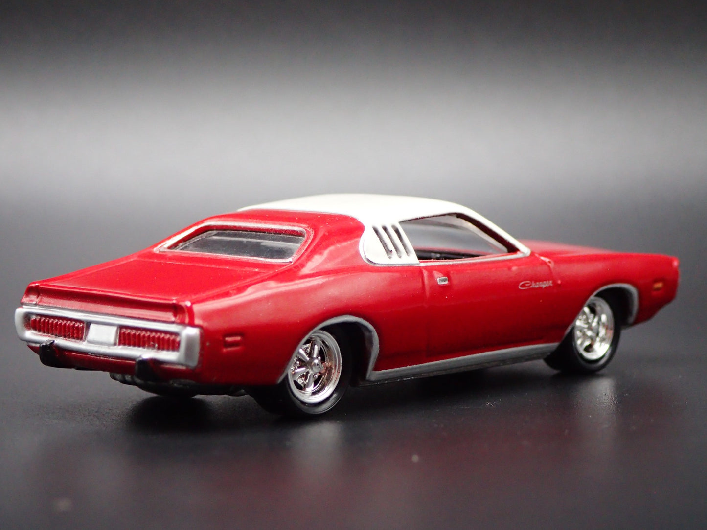 1973 73 DODGE CHARGER RED RARE 1:64 SCALE COLLECTIBLE DIORAMA DIECAST MODEL CAR