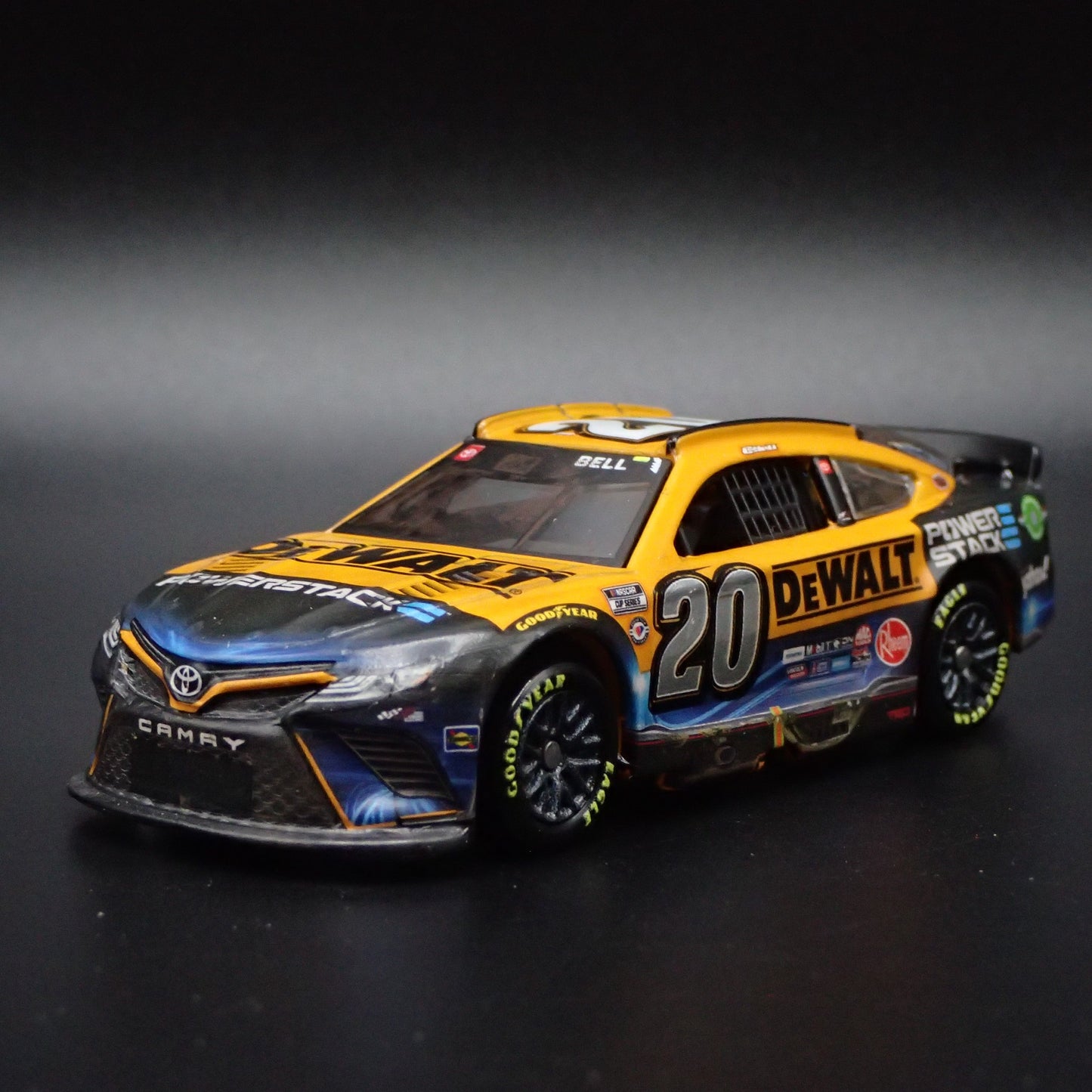 2023 TOYOTA CAMRY 20 CHRISTOPHER BELL DEWALT WIN NASCAR 1:64 DIECAST MODEL CAR