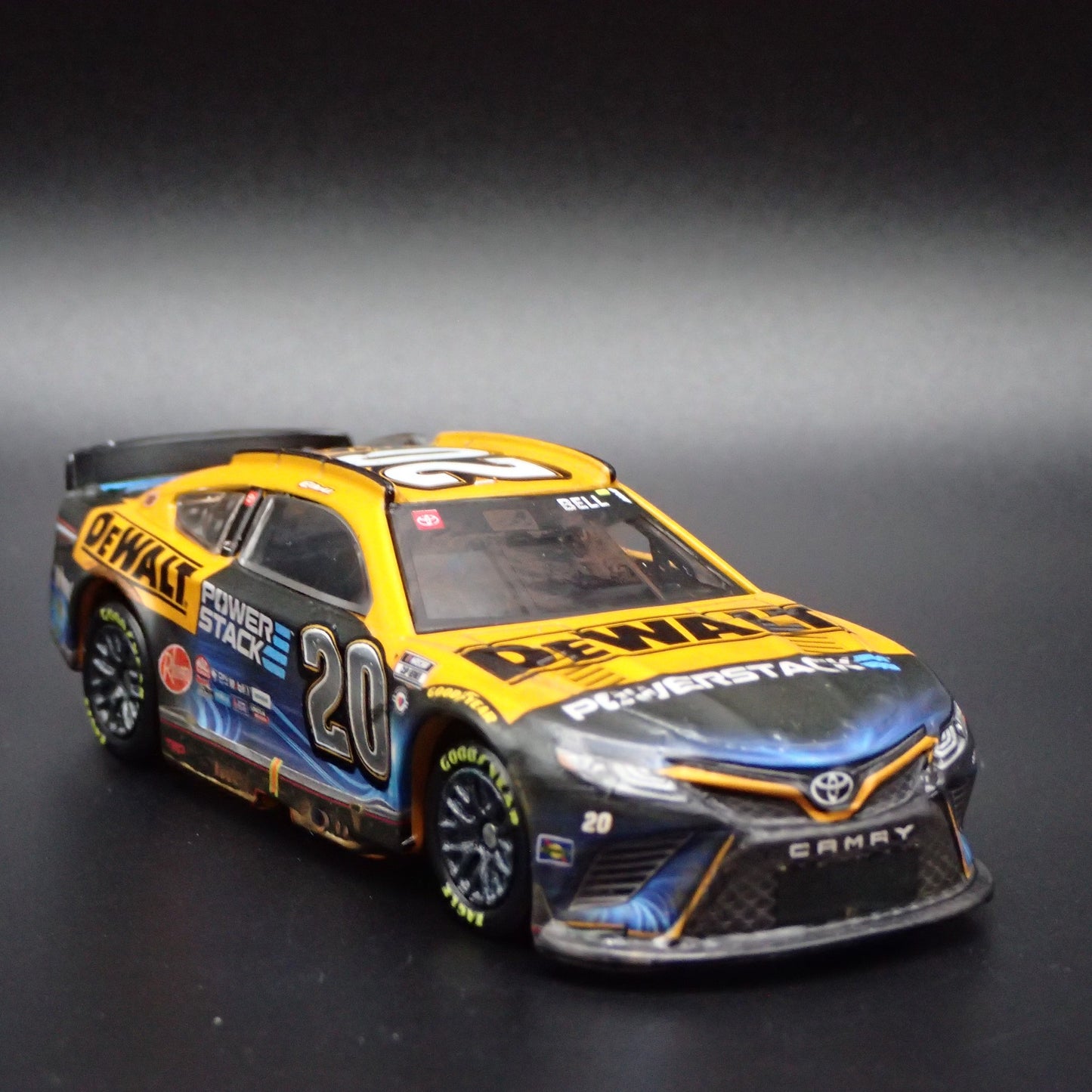 2023 TOYOTA CAMRY 20 CHRISTOPHER BELL DEWALT WIN NASCAR 1:64 DIECAST MODEL CAR