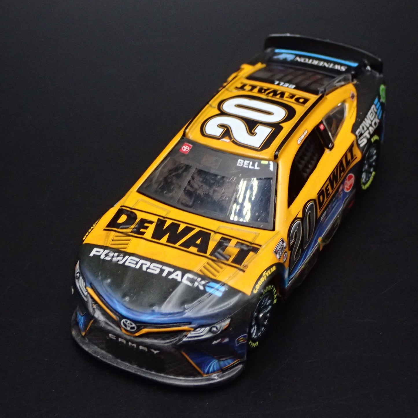 2023 TOYOTA CAMRY 20 CHRISTOPHER BELL DEWALT WIN NASCAR 1:64 DIECAST MODEL CAR