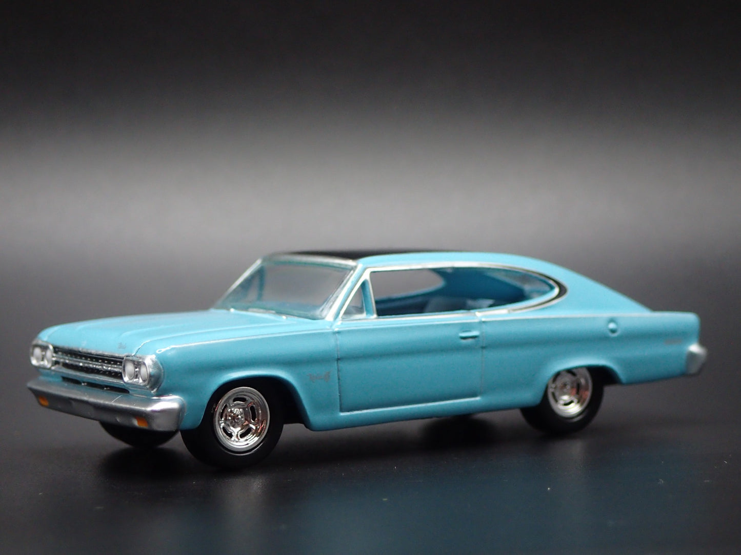 1966 66 AMC RAMBLER MARLIN TEAL 1:64 SCALE COLLECTIBLE DIORAMA DIECAST MODEL CAR