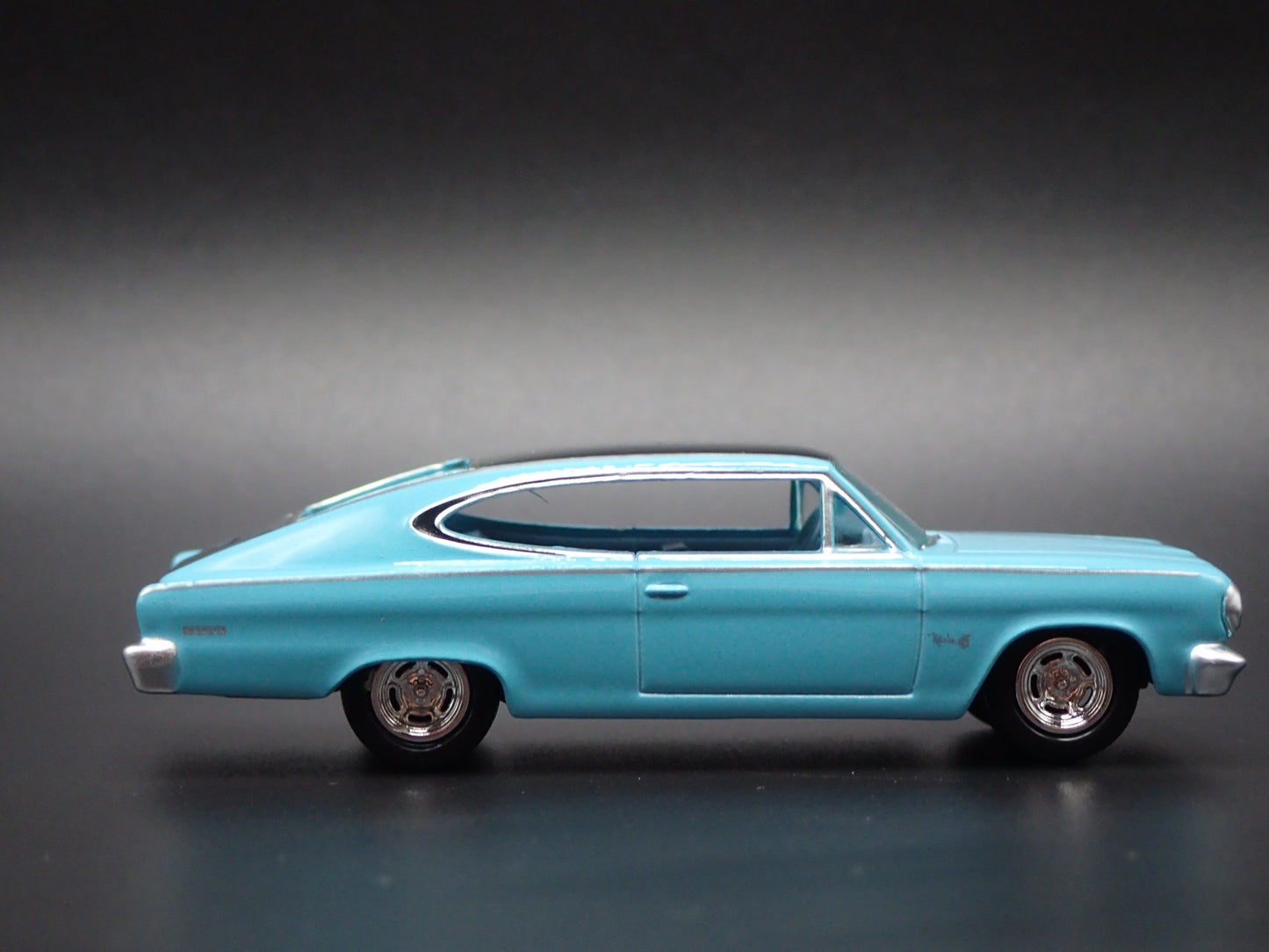 1966 66 AMC RAMBLER MARLIN TEAL 1:64 SCALE COLLECTIBLE DIORAMA DIECAST MODEL CAR
