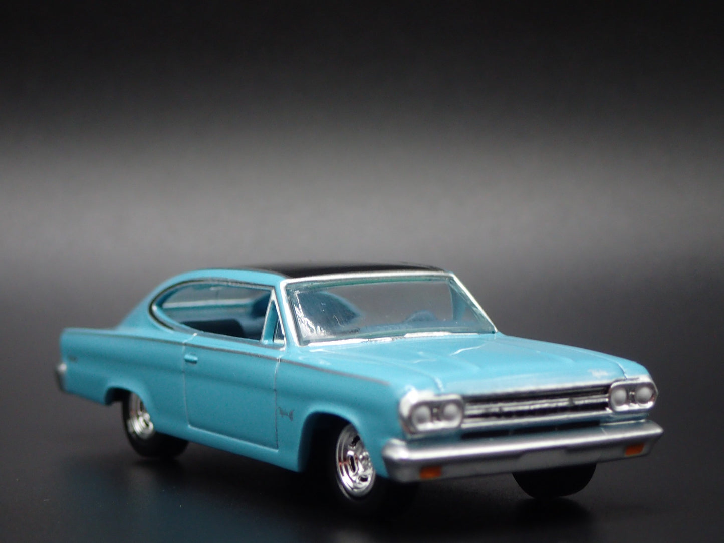 1966 66 AMC RAMBLER MARLIN TEAL 1:64 SCALE COLLECTIBLE DIORAMA DIECAST MODEL CAR