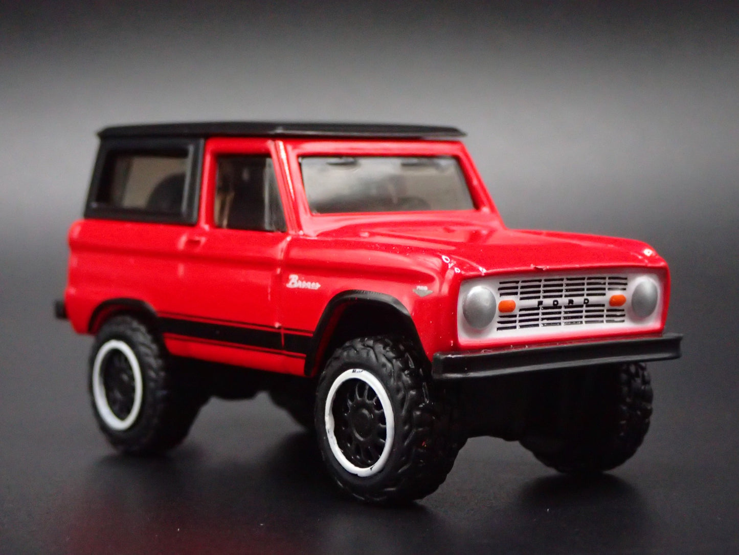1966 66 FORD BRONCO w HITCH RED 1:64 SCALE COLLECTIBLE DIORAMA DIECAST MODEL CAR