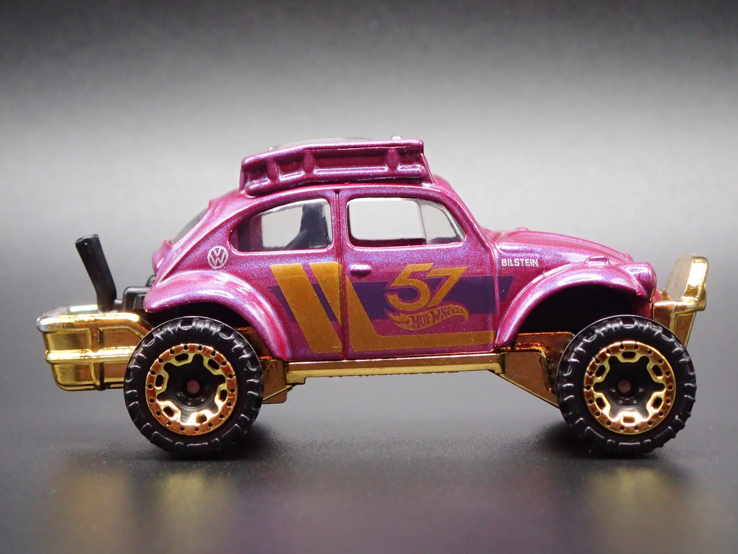 VW VOLKSWAGEN BAJA BEETLE BUG 57TH PURPLE 1:64 SCALE DIORAMA DIECAST MODEL CAR