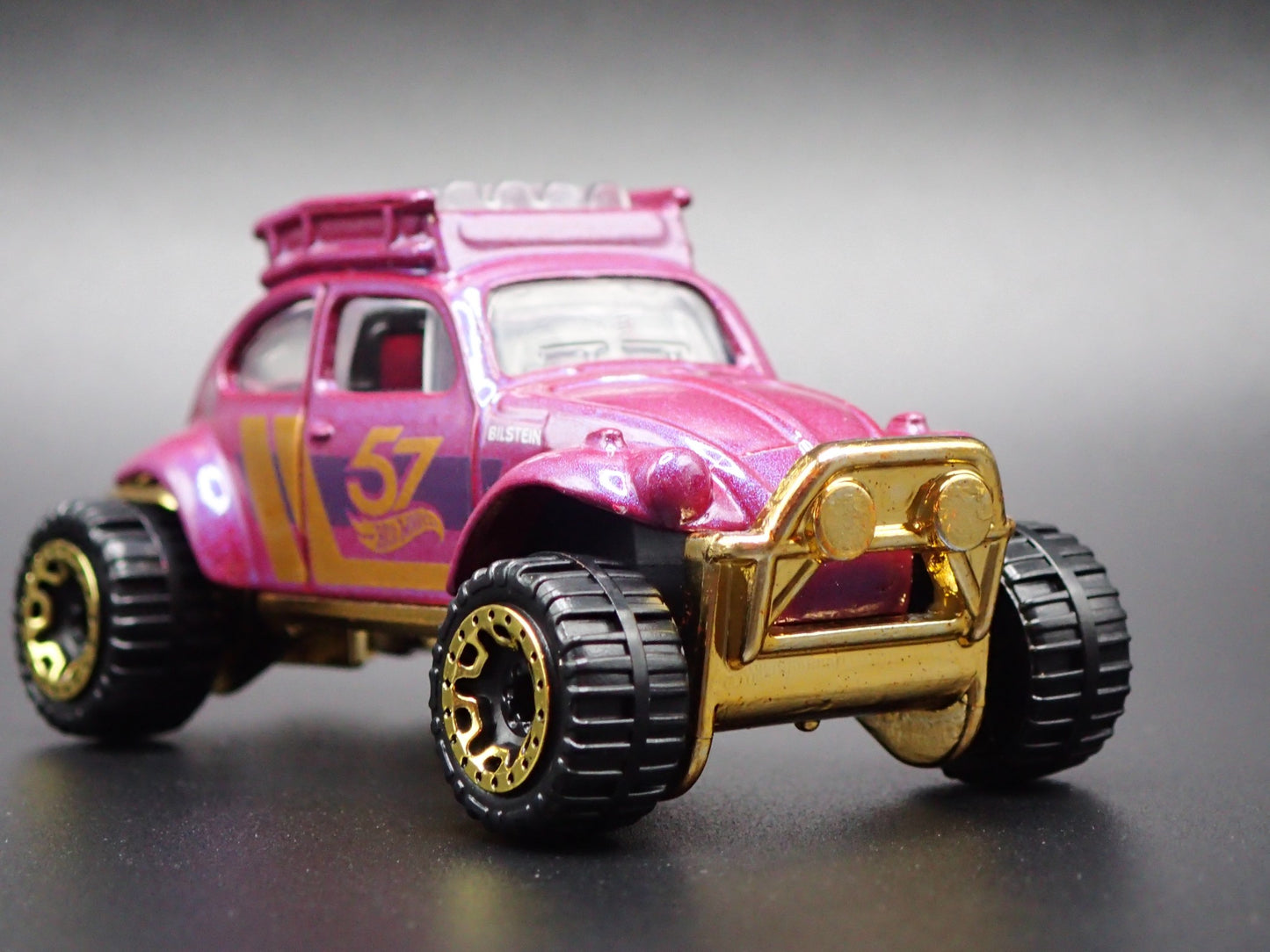 VW VOLKSWAGEN BAJA BEETLE BUG 57TH PURPLE 1:64 SCALE DIORAMA DIECAST MODEL CAR